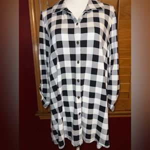 Kim Rogers Plaid Tunic Top